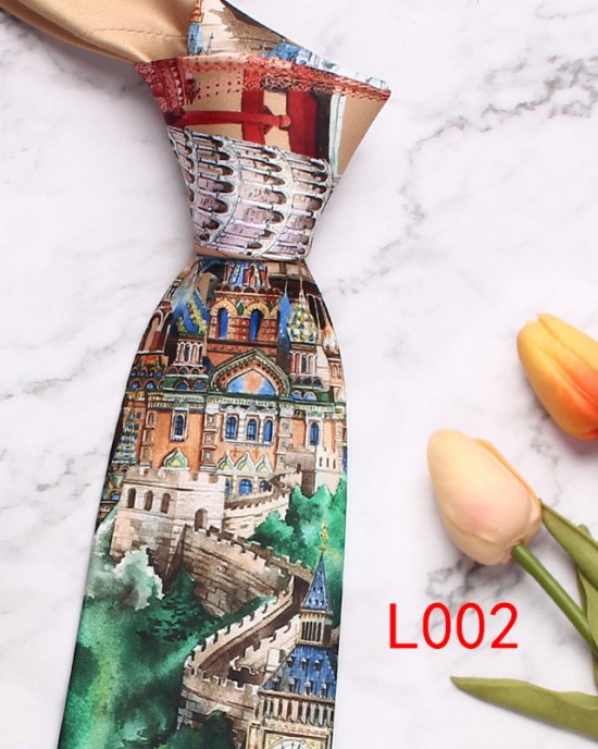 Leier men's personalized tie. 8cm Korean-style European and American floral tie, wedding groom tie manufacturer.