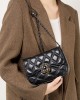 Luxury Small Bag, 2025 New Trendy and Stylish Niche Crossbody Bag, Diamond-Patterned Chain Retro Small Square Bag