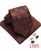 Leier floral polyester three-piece suits, gentleman's fashionable and casual men's ties, handkerchiefs, and cufflinks.