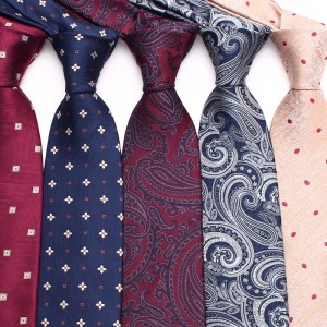 Lei'er cashew flower men's 8cm polyester business suit jacquard hand-tied wedding tie factory in stock.