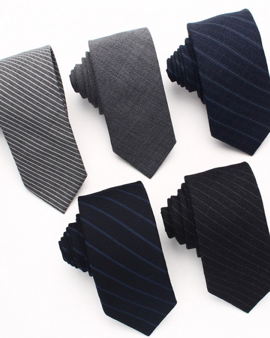 Lei'er business striped wool jacquard tie, 5.5cm men's tie, groom's and groomsmen's suit tie, in stock.
