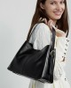 2025 new style top-grain vegetable-tanned leather tote bags for women, large-capacity commuter shoulder bags and crossbody bags