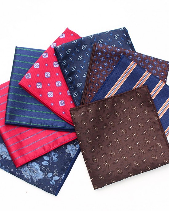 Men's business wedding suit pocket squares, patterned chest scarves, handkerchiefs, and small square handkerchiefs, also available for wholesale suit accessories