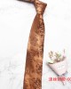 Men's polyester yarn-dyed casual tie 8cm, brown series, casual and versatile shirt tie, in stock for wholesale.