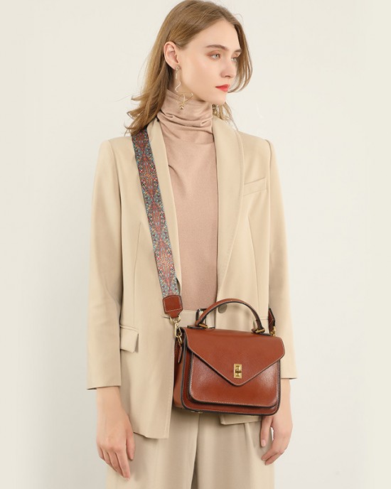 2025 New Genuine Leather Vegetable-Tanned Cowhide Bag, High-End, Simple, and Stylish High-quality women's handbags, shoulder bags, messenger bags