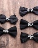 In-Stock Black Bow Ties for Men, Groomsmen, Wedding Suits, Wedding Photography, Personalized Fashion Pearl Accessories, Bow Ties