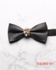 2025 new Korean-style men's polyester diamond-studded bow ties, banquet and performance bow ties, suit and shirt accessories.
