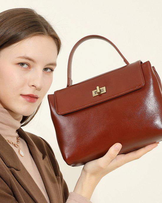 Genuine Leather Crossbody Bag for Women, 2025 Spring/Summer New Style, High-Quality Shoulder Bag, Fashionable and Versatile Commuter Handbag