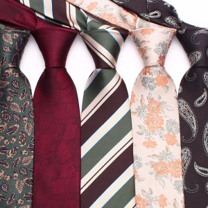 Lei'er 8cm business formal ties, men's polyester jacquard business retro ties, manufacturer, ready-to-stock, multiple colors.