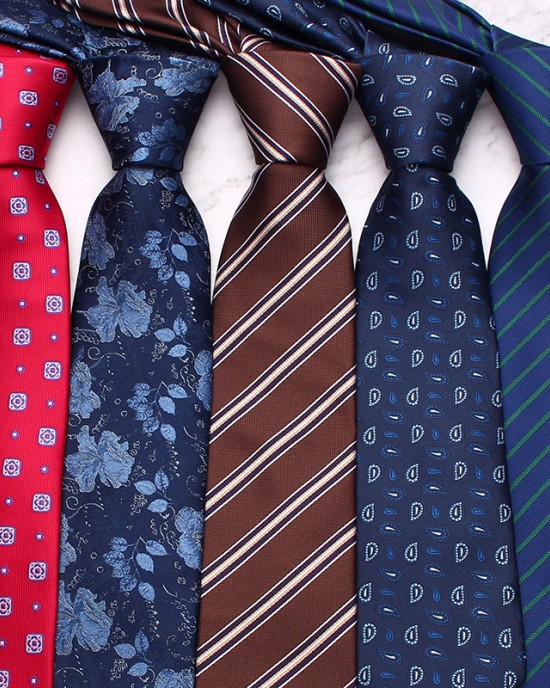 Lei'er new business series 8cm polyester jacquard tie for business suits, bulk tie in stock