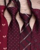 Lei'er lazy zipper tie, men's casual wedding tie, burgundy, easy-pull tie, factory in stock and wholesale.