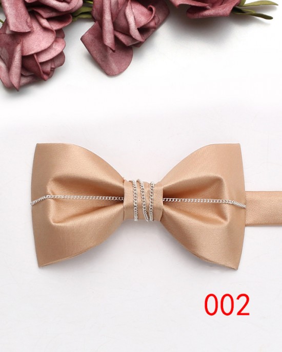 Lei'er silver decorative bow tie, trendy shirt, suit, banquet, wedding accessory, men's fashion bow tie manufacturer