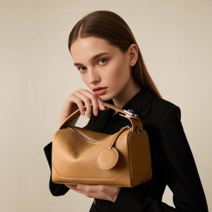 TOGO top-grain cowhide women's bag, fashionable genuine leather cross-border Boston bag, versatile trendy handbag and crossbody bag