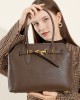 Top-Grain Cowhide Leather Commuter Bag, a High-End Underarm Handbag