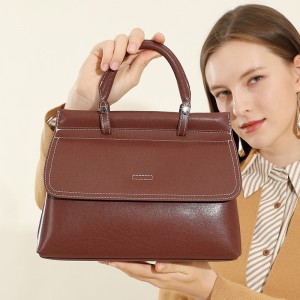 Genuine Leather Women's Underarm Lightweight Single Shoulder Crossbody European Bags, Fresh and Versatile, Cell Phone Shopping, Solid Color Soft Women's Bags