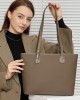 Large Capacity Genuine Leather Tote Bag, 2025 Spring/Summer New Style, High-End Niche Shoulder Bag, Fashionable and Versatile Bucket Bag
