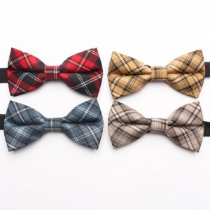 New polyester cotton flower bow ties, men's and women's casual fashion shirt and plaid skirt accessories, plaid bow ties, ready for wholesale.