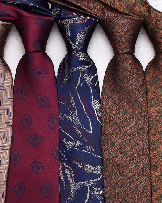 2024 new coffee-colored ties, men's casual, fashionable polyester hand-tied ties, available in multiple colors, available for wholesale.