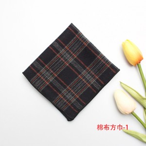 New British-style plaid cotton small square handkerchiefs, available for wholesale, suitable for business suits, shirts, and handkerchiefs.