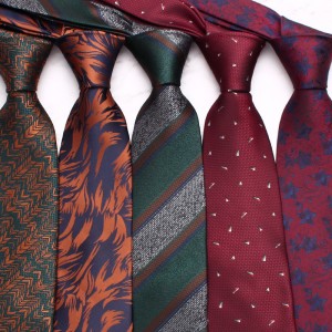 Polyester floral classic men's 8cm tie, men's striped business casual wedding dinner tie wholesale
