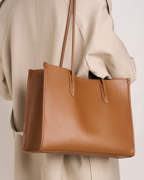 2025 New Style Genuine Leather Niche Soft Leather Tote Bag, Versatile and High-End Large Capacity Cowhide Shoulder Bag