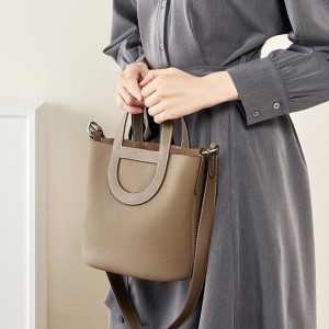 2025 new togo top-grain cowhide pig nose basket bucket bag, handbag, shoulder bag, crossbody bag