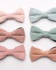 Shengzhou manufacturers offer corduroy polyester-cotton bow ties for men and women in macaron-colored, solid-color, fashionable wedding bow ties.