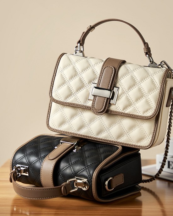 2025 New Diamond-Patterned Crossbody Bag for Women, Popular Light Luxury Brand Birthday Gift, Luxury Genuine Leather Women's Bag