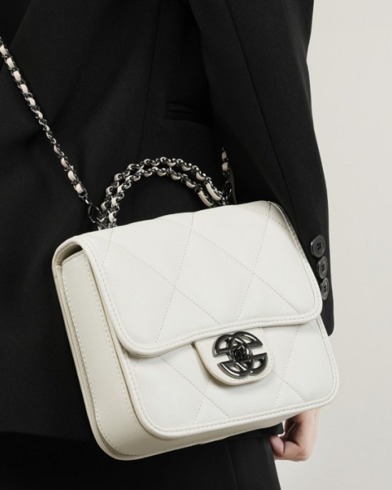 Strict commuter handbag, 2025 new cowhide underarm bag, niche shoulder crossbody small square bag