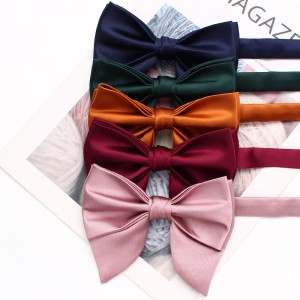Men's bow tie tuxedos, large horn bow ties, solid color, male groomsmen's pointed bow ties, banquet performance bow ties