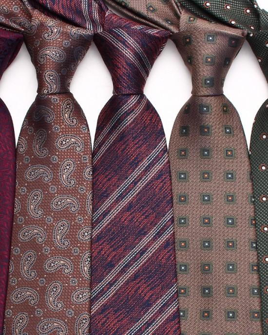 Lei'er men's striped tie 8cm classic men's business casual tie, stylish wedding and dinner tie.