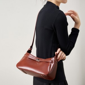 2025 new cross-border Kelly bags, fashionable and versatile retro top-grain cowhide bags, single-shoulder crossbody bags.