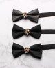 2025 new Korean-style men's polyester diamond-studded bow ties, banquet and performance bow ties, suit and shirt accessories.
