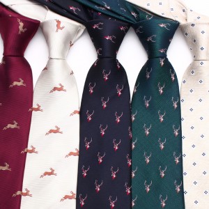 Lei'er men's cashew flower ties, European and American animal pattern ties, 8cm Korean-style wedding groom ties, manufacturers.