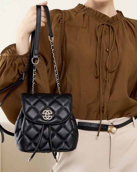 Korean niche genuine leather backpack for women, 2025 new style, fashionable backpack, large design bag