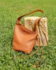 Autumn new genuine leather lazy dumpling bags, niche asymmetrical design, minimalist knotted horn bags, single-shoulder crossbody women's bags