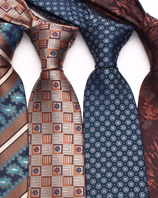 Leier, in stock, classic floral men's tie, men's plaid paisley pattern tie, business casual wedding tie