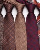 2024 new coffee-colored ties, men's casual, fashionable polyester hand-tied ties, available in multiple colors, available for wholesale.