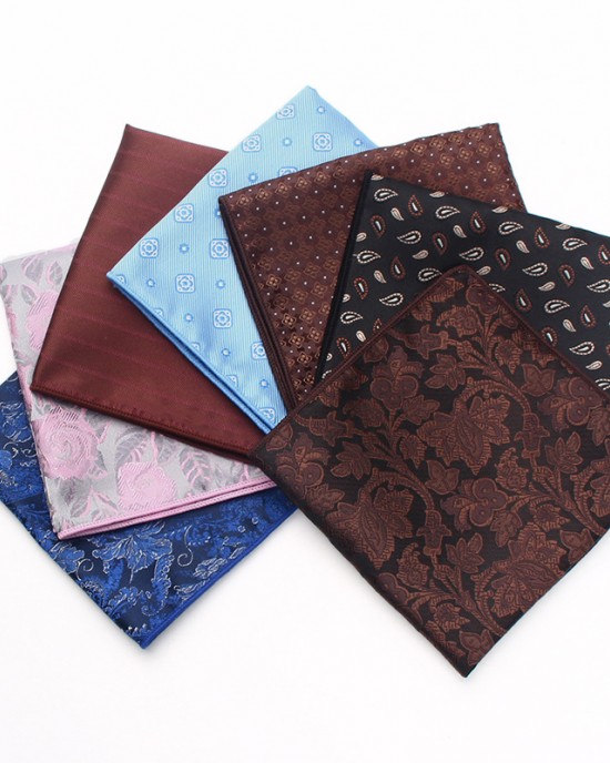 Men's business wedding suit pocket squares, patterned chest scarves, handkerchiefs, and small square handkerchiefs, also available for wholesale suit accessories