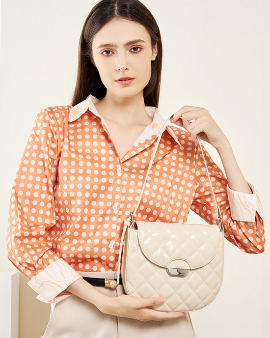 24 Early Fall New Fashion Genuine Leather High-End Handbag, Solid Color Elegant Single-Shoulder Crossbody Tote Bag