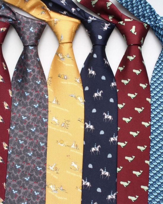 9cm polyester printed arrow-shaped casual ties for men and women, animal-themed casual and versatile shirt ties wholesale.