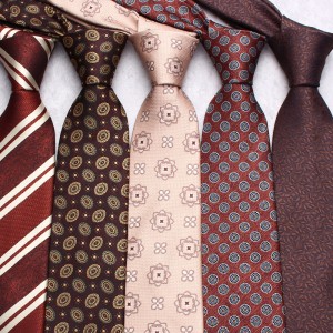 Lei'er brown ties, men's fashionable business polyester hand-tied ties, manufacturer wholesale, in a variety of colors