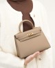 2025 new spring and summer fashionable cowhide, high-quality genuine leather Kelly bag, mini crossbody handbag for women