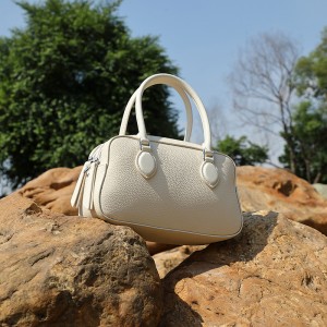 2025 new spring/summer top-grain cowhide Boston bag, mini crossbody, shoulder, pillow bag, underarm bag for women.