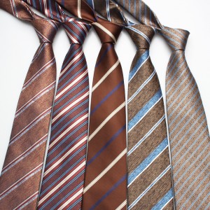 2025 new brown ties, men's business and fashionable polyester hand-tied ties, manufacturers in stock and wholesale, multiple colors available