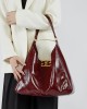 Top-grain cowhide underarm bag, hobo bag, high-end, used, large-capacity tote bag.