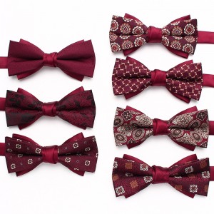 Leier, in stock, men's red wedding bow ties, tie flowers, casual bow ties for groomsmen, business bow ties