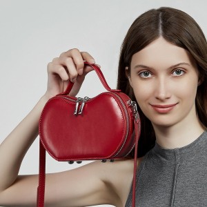 Genuine Leather Niche Design Red Apple Bag, 2025 New Summer New Underarm Single-Shoulder Handbag