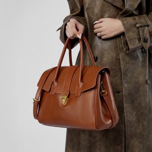 Vintage genuine leather handbag tote bags, new cross-border vegetable-tanned cowhide large-capacity briefcases, large travel bags for women