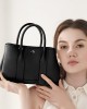 2025 new genuine leather women's bags, shell chain bag, textured flap crossbody bag, large capacity, versatile commuter shoulder bag.